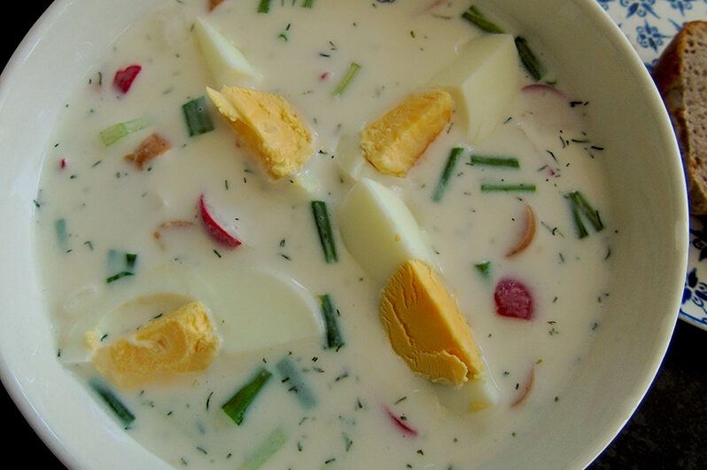 Cold kefir soup