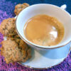 Gluten free oat biscuits with coffee