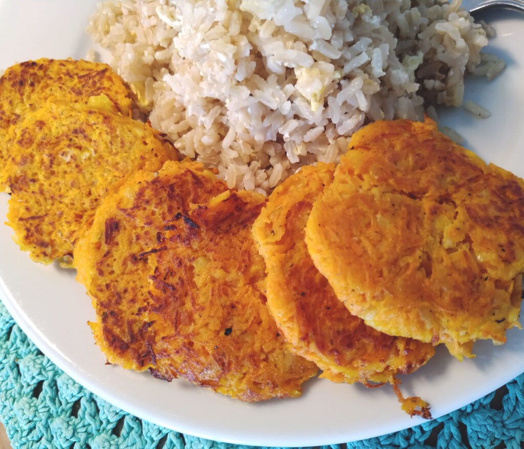 Vegetarian carrot burgers