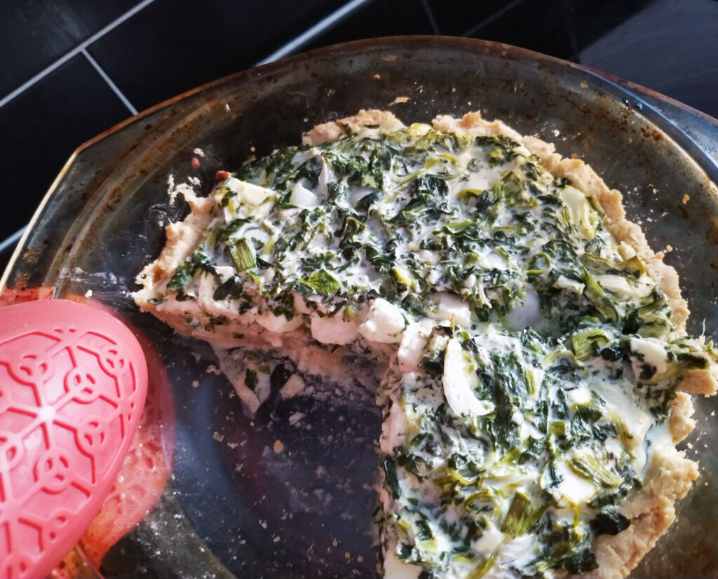 Spinach and feta pie homemade crust