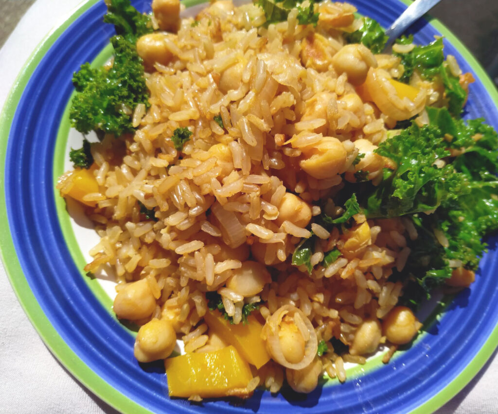 Healthy kale rice